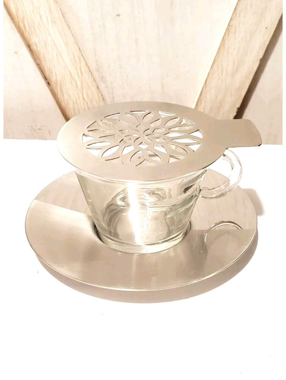 New Nespresso Cappuccino Cup Saucer And Stencil